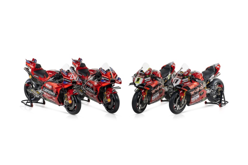 Pecco-Bagnaia-Enea-Bastianini-Alvaro-Bautista-Nicolo-Bulega-prezentacja-Ducati-MotoGP-WSBK-2024-1
