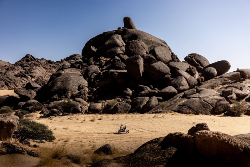 Mohammed Balooshi (SAU) for Fantic Racing Rally Team is seen at the stage 1 of Rally Dakar 2025 in Bisha, Saudi Arabia on January 04, 2025. // Kin Marcin / Red Bull Content Pool // SI202501040257 // Usage for editorial use only //