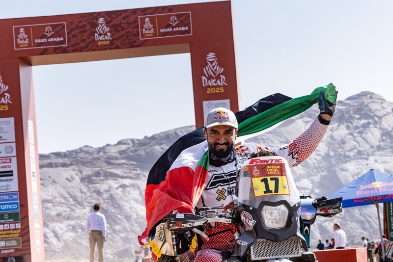 Mohamed Balooshi (UAE) is seen at the prologue of Rally Dakar 2025 in Bisha, Saudi Arabia on January 03, 2025. // Kin Marcin / Red Bull Content Pool // SI202501030192 // Usage for editorial use only //