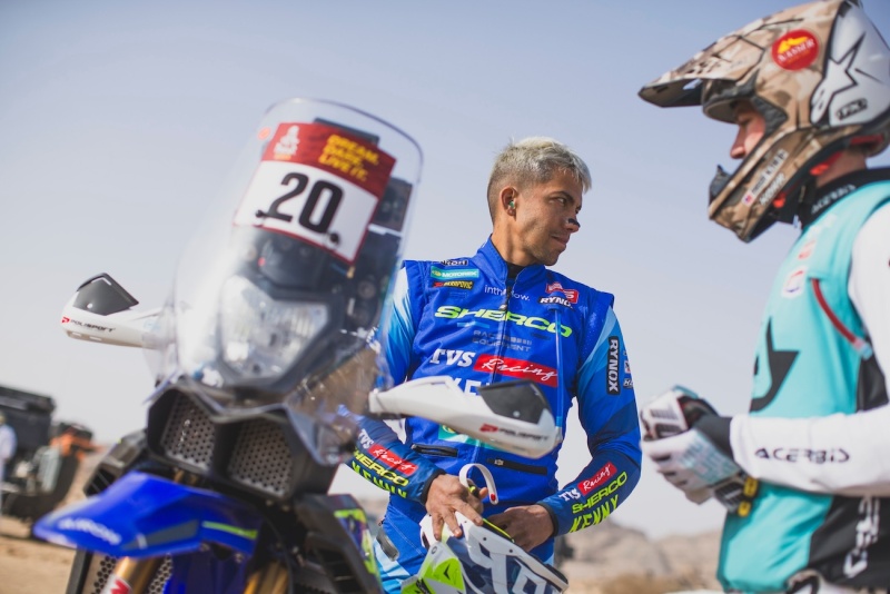 Noah Harith (IND) for Sherco Rally Factory at the Starting line of the Prologue BISHA to BISHA, Saudi Arabia on January 03, 2025. // Flavien Duhamel / Red Bull Content Pool // SI202501030279 // Usage for editorial use only //