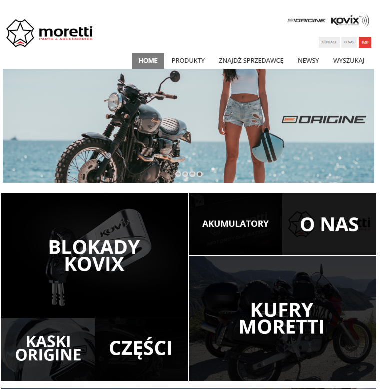 strona internetowa Moretti