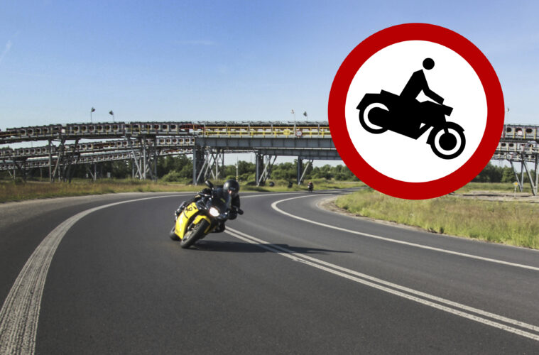 Zakaz dla motocykli - Żłobnica