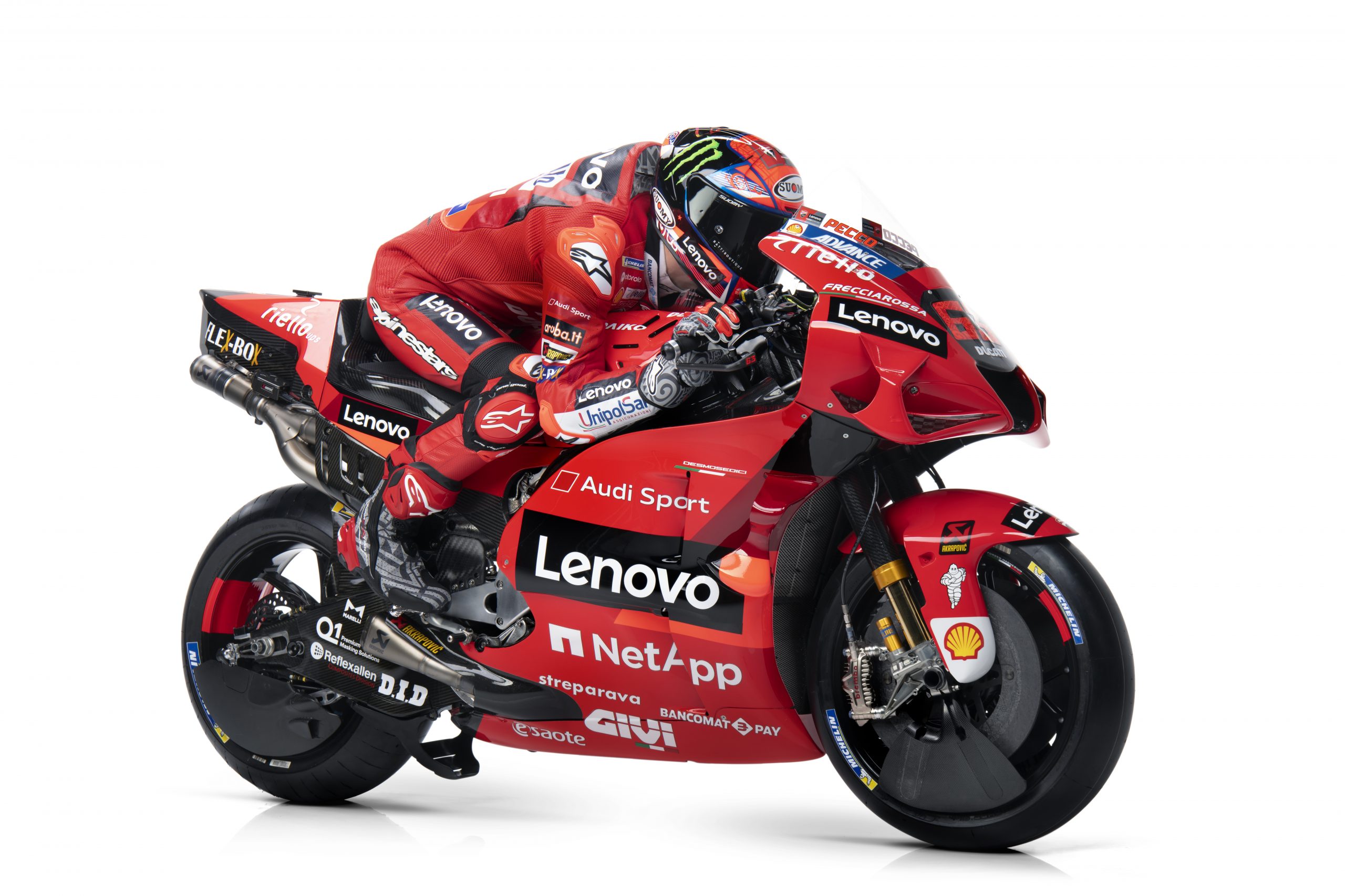 Francesco Bagnaia podczas prezentacji Ducati Lenovo Team na sezon 2021 MotoGP