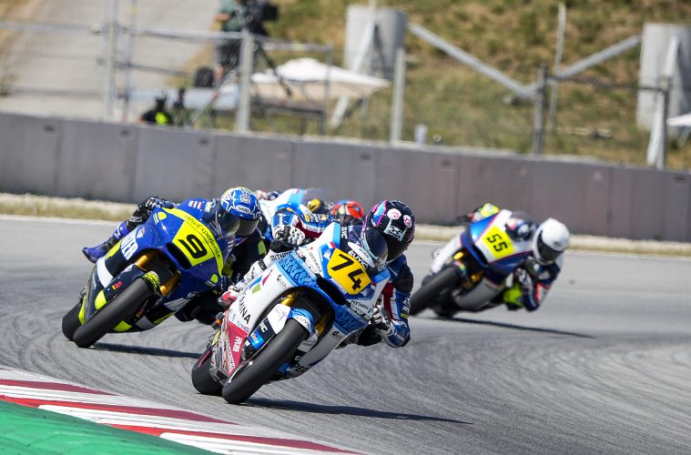 Piotr Biesiekirski na torze Circuit de Barcelona-Catalunya podczas rundy CEV Moto2