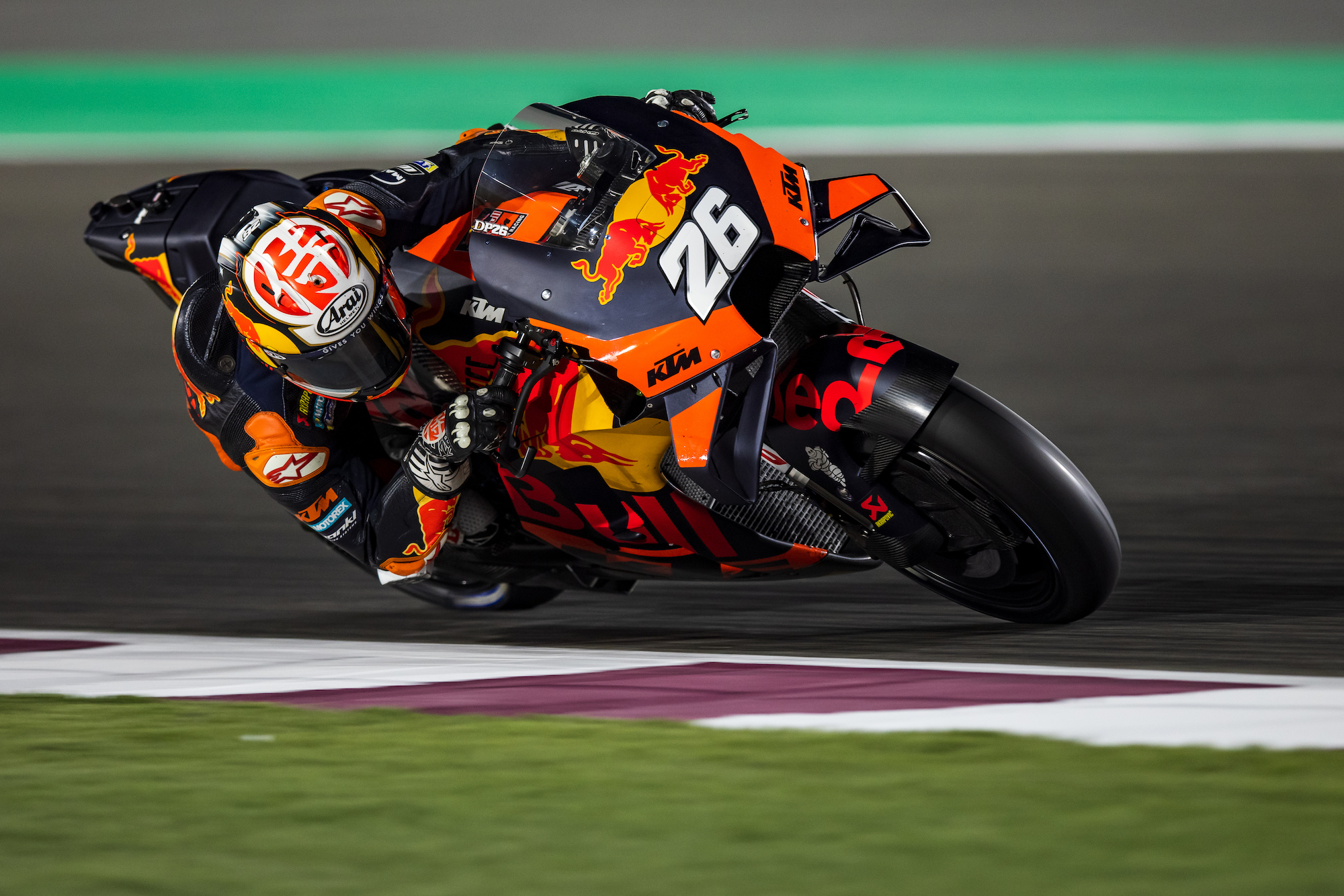 Dani Pedrosa podczas testów MotoGP w sezonie 2021 w Katarze