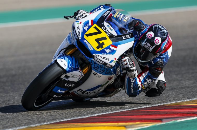 Piotr Biesiekirski na torze Motorland Aragon w Hiszpanii