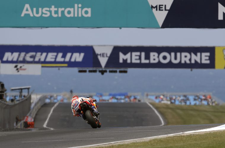 Marc Marquez na torze Phillip Island podczas GP Australii MotoGP