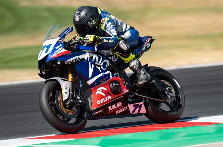 Christoffer Bergman podczas rundy World Supersport na Circuito de Navarra