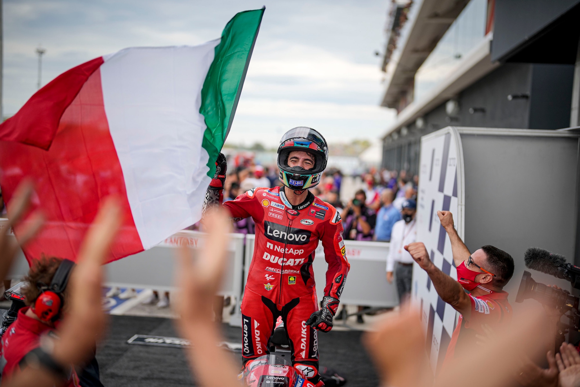 Pecco Bagnaia podczas GP San Marino 2021 w Misano