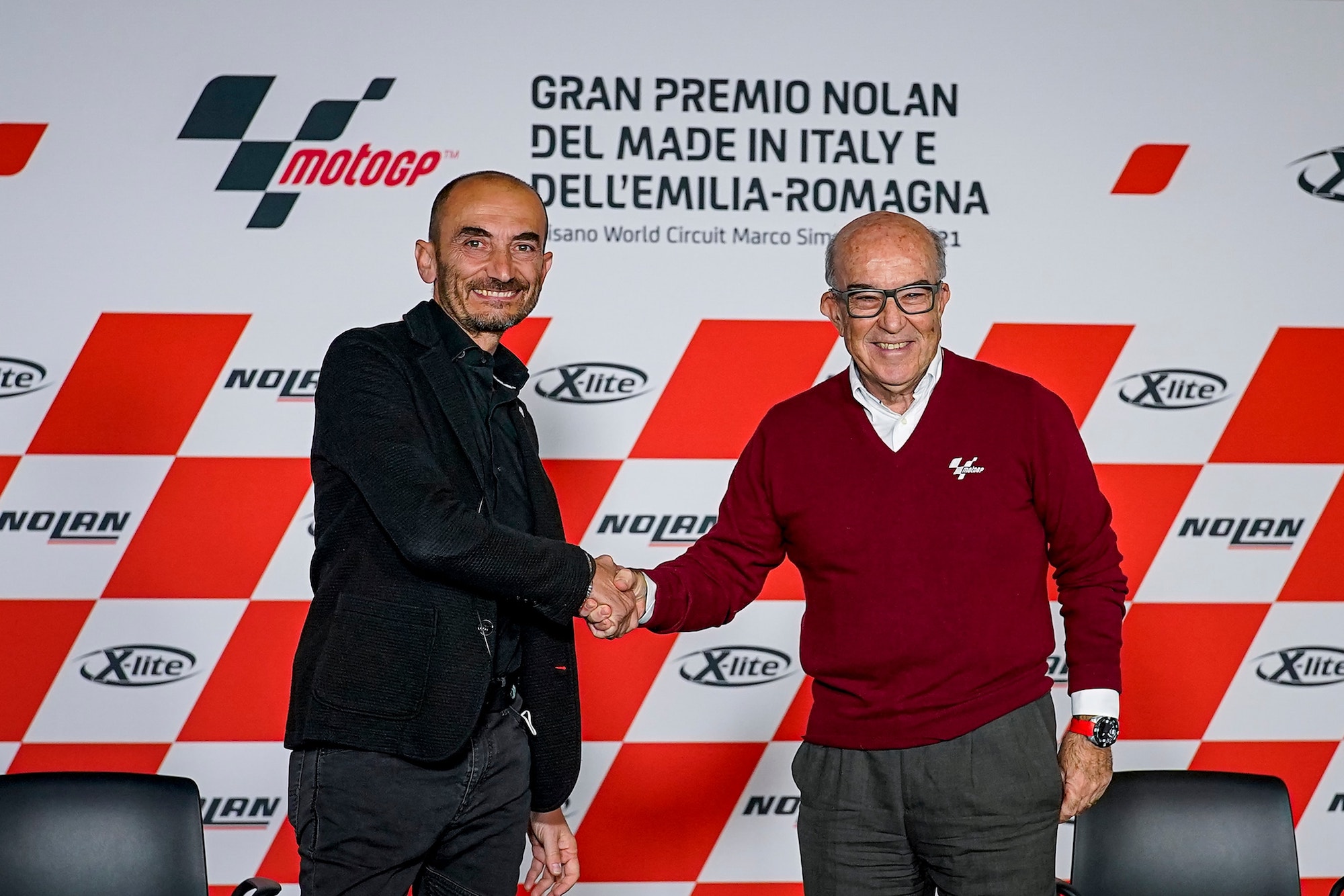 Claudio Domenicali i Carmelo Ezpeleta - Ducati w MotoE w 2023