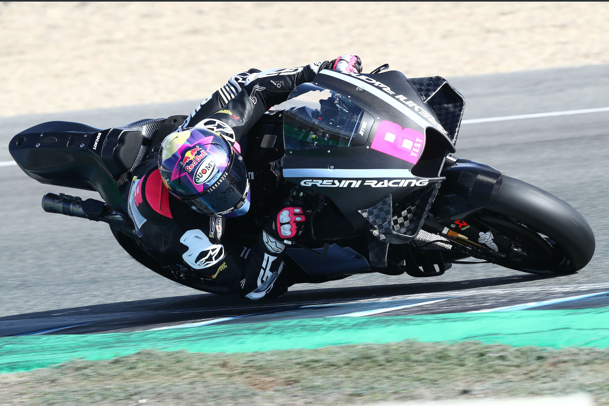 Enea Bastianini podczas testów MotoGP w Jerez w listopadzie 2021