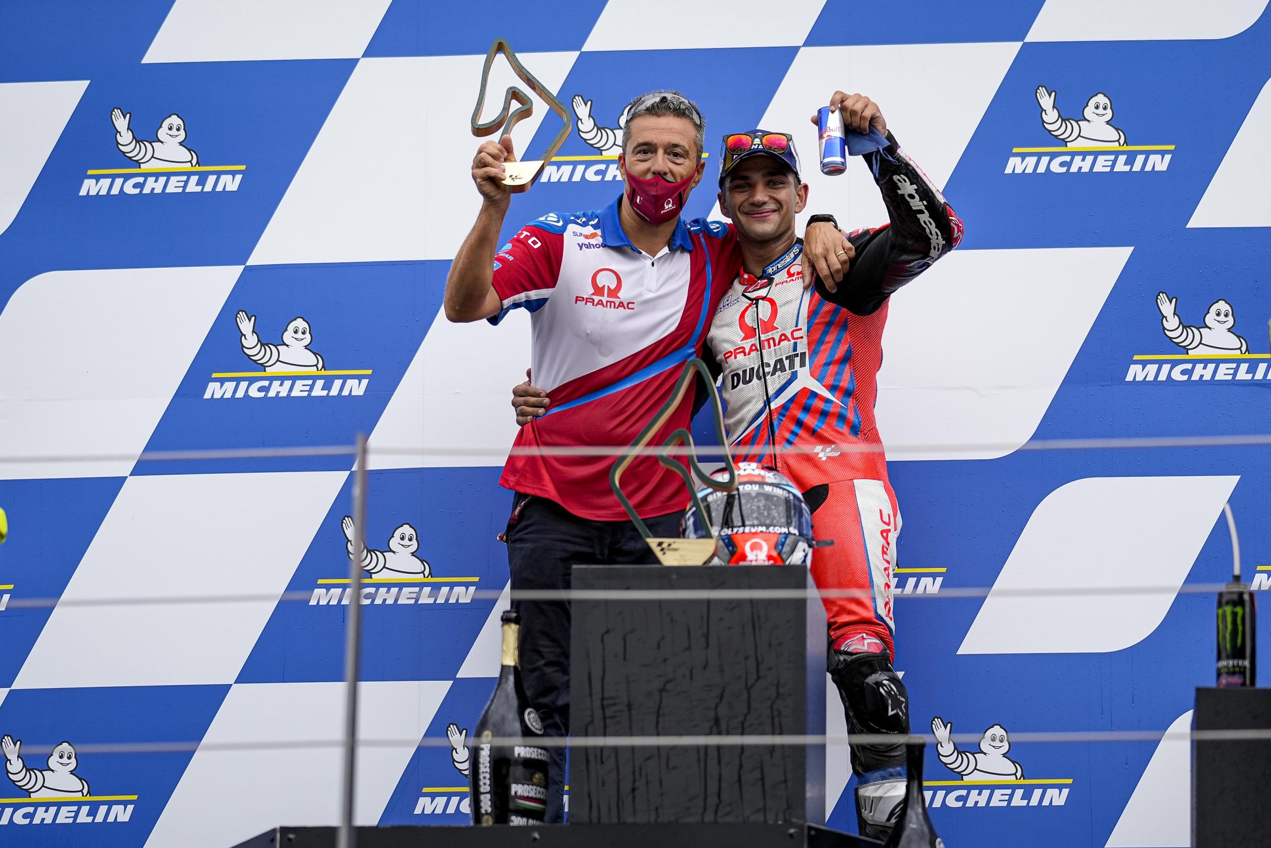 Francesc Guidotti i Jorge Martin po zwycięstwie w GP Styrii 2021 MotoGP